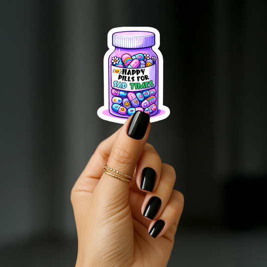 Happy pills for sad times Sticker