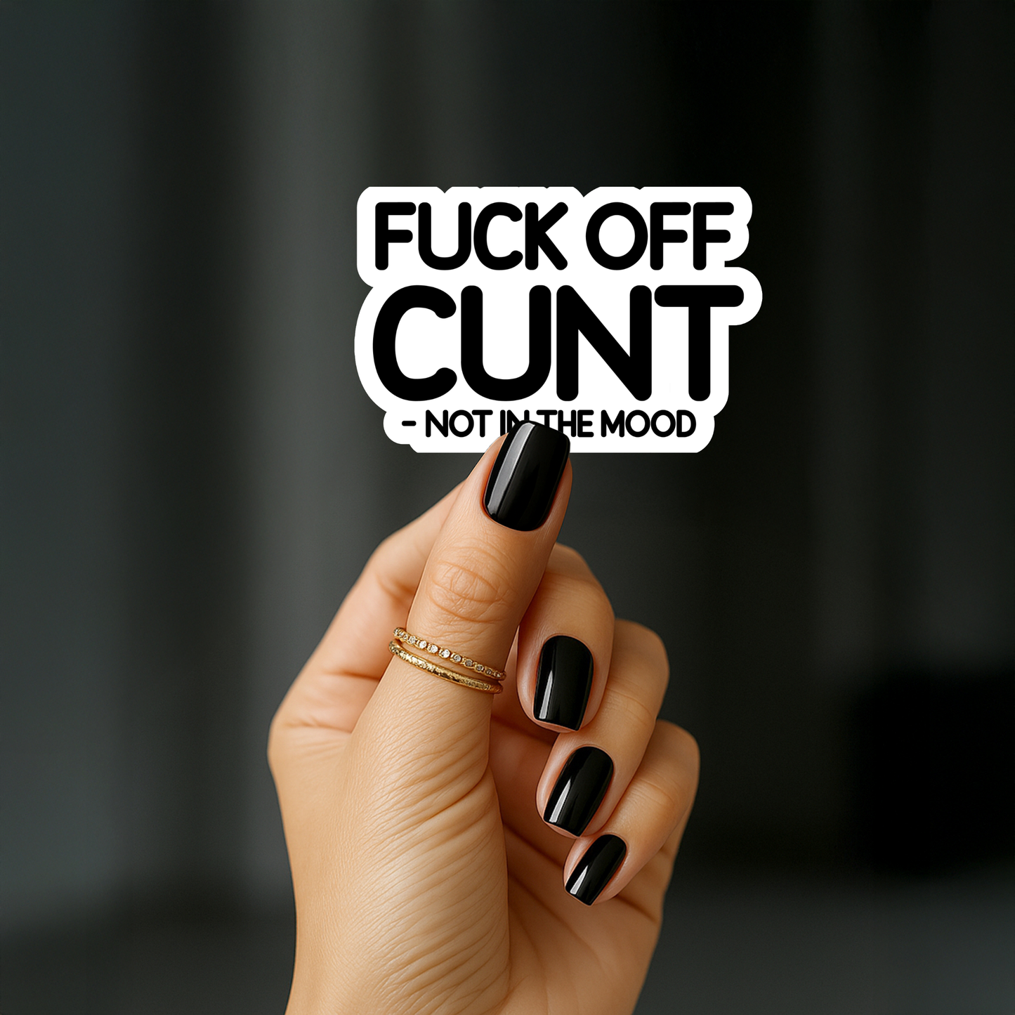 Fuck off cunt not in the mood Sticker