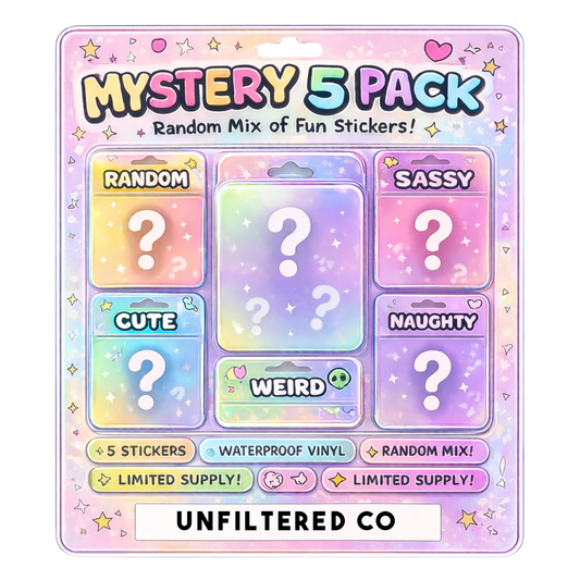 5 Pack Mystery Sticker Bag (Mixed Designs)
