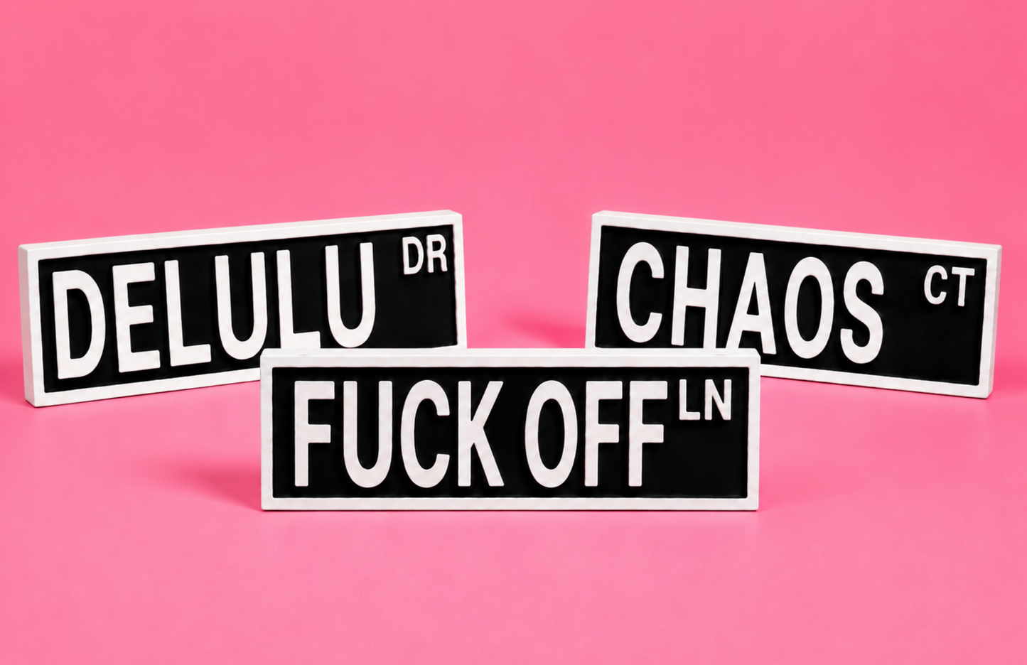 Black Bookshelf Signs