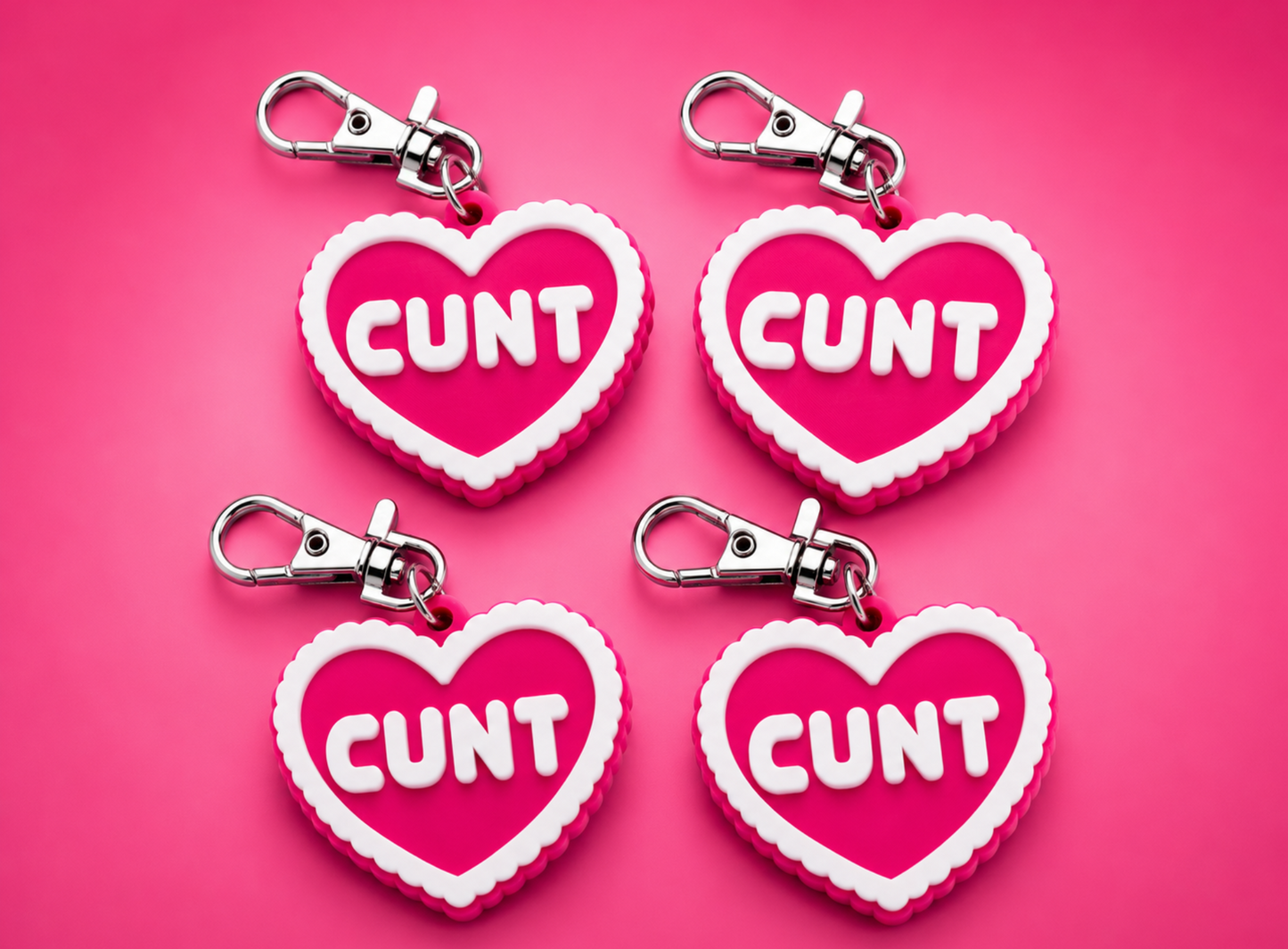 Magenta Cunt Keyring