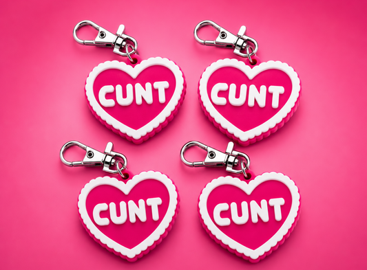 Magenta Cunt Keyring